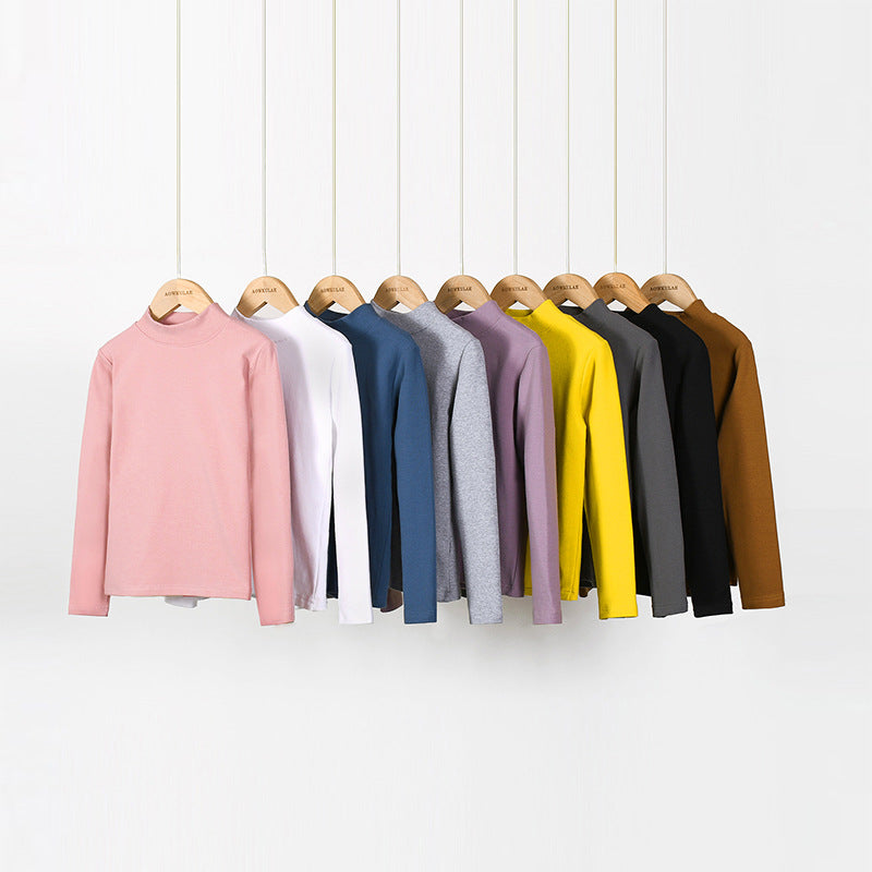 Children Long Sleeve Shirts Autumn Boy's Long-Sleeved T-shirt Warm