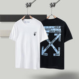 Off White T Shirt Ow Men'S And Women'S Short Sleeve Tshirt Cotton Back Arrow Round Neck Loose Owt
