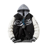 Varsity Jacket Embroidered Coat Men'S Winter Colorblock Baseball Uniform