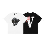 Vlone Tshirt Spring Summer Trendy Plus Size Retro Sports Short Sleeve
