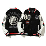 Cardigan Baseball Jacket 80 Digital Embroidery Thickening Baseball Uniform Cardigan Jacket