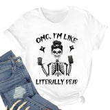 Halloween Costumes Bad Witch Vibe Shirt Printed Short Sleeve T-shirt Unisex Wear