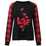 Valentine's Day T Shirt Heart Printing Pattern Valentine's Day T-shirt