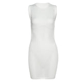 Music Festivals Rave Outfits Dress Summer Women's round Neck Sleeveless Slim Dress