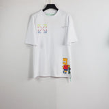Off White T Shirt Cartoon Printed Arrow Short Sleeve Tshirt Pure Cotton Owt