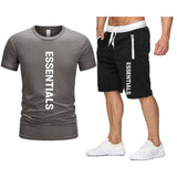 Fog Fear Of God T Shirt & Shorts 2 Piece Set Loose T-Shirt Cotton Men'S Casual Male