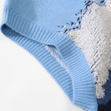 Men Sweater Vest Men's Loose Sleeveless Sweater Idle Style Outer Vest