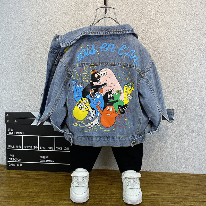 Toddler Boys Jackets Boys' Denim Jacket Spring and Autumn