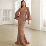 Skin Tight Long Dresses Solid Color and V-neck Evening Dress for Women