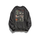 Crew Neck Sweatshirts for Men Men's Clothing Autumn Printing round Neck False Two Pieces Sweater for Men