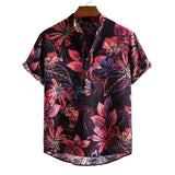 Camp Collar Shirt Ethnic Print