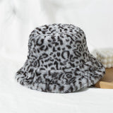 Vintage Check Bucket Hat Lamb Wool Bucket Hat