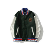 Cardigan Baseball Jacket Autumn and Winter Astronaut Woolen Embroidery Baseball Uniform