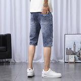 Men Jorts Men's Denim Retro Loose Elastic