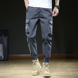 Cuffed Cargo Pants Men's Casual Pants Spring Loose