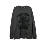 Man Fall Outfits T-shirt Long Sleeve Loose Crew Neck Casual Printed Men