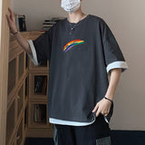 Men T-Shirts Loose Half Sleeve Printing