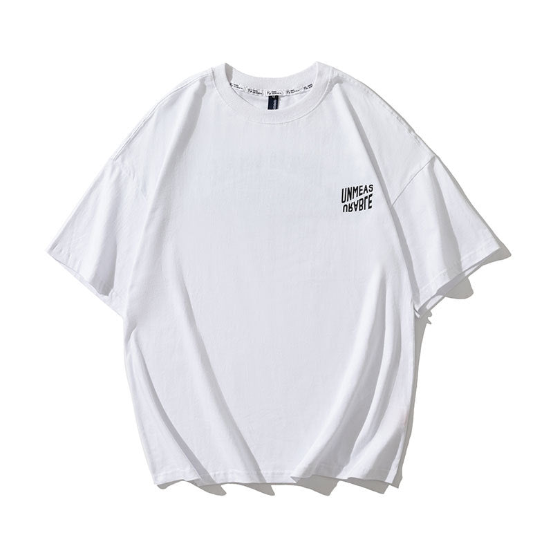 Men T Shitrs Letter Printed round Neck