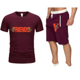 Vlone T Shirts & Shorts 2 Piece Set Summer Trendy Shorts Men'S Casual