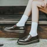 Mary Jane Shoes Black Autumn And Winter Women'S Shoes Loafers