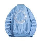 Varsity Jacket Solid Color Thin Embroidery