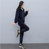 Velour Tracksuit Fleece-Lined Thickened Double-Sided Gold Velvet Leisure Sports Suit