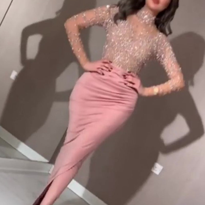 Skin Tight Long Dresses Hip-Wrapped Ball Gown Dress