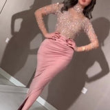 Skin Tight Long Dresses Hip-Wrapped Ball Gown Dress