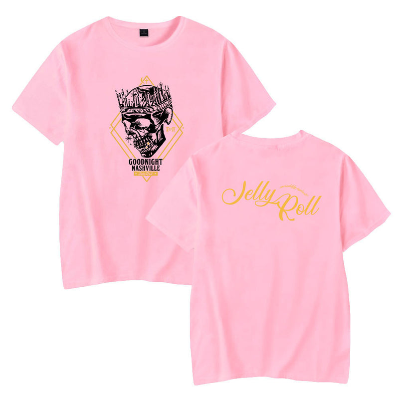 Jelly Roll T Shirt Jelly Roll Name Printed Round Neck Men And Women Same Style