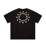 Askyurself T Shirt Relief Three-Dimensional Puff Print Paisley