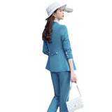 Interview Suit Women's Blue Blazer Women's Spring