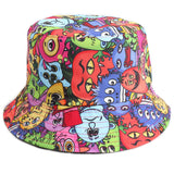 Bucket Hat Fishing Cap Cotton Print Fisherman Hat Fashion Sun Shade Bucket Hat