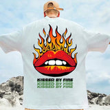 Men T-Shirts Printed Loose Half Sleeve