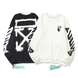 Off White Sweatshirts Graffiti Splash Arrow Printed Crew Neck Sweatshirt Autumn And Winter