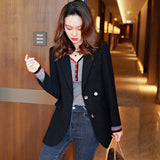 Interview Suit Women's Brown Blazer Women's Spring and Autumn Leisure Dress