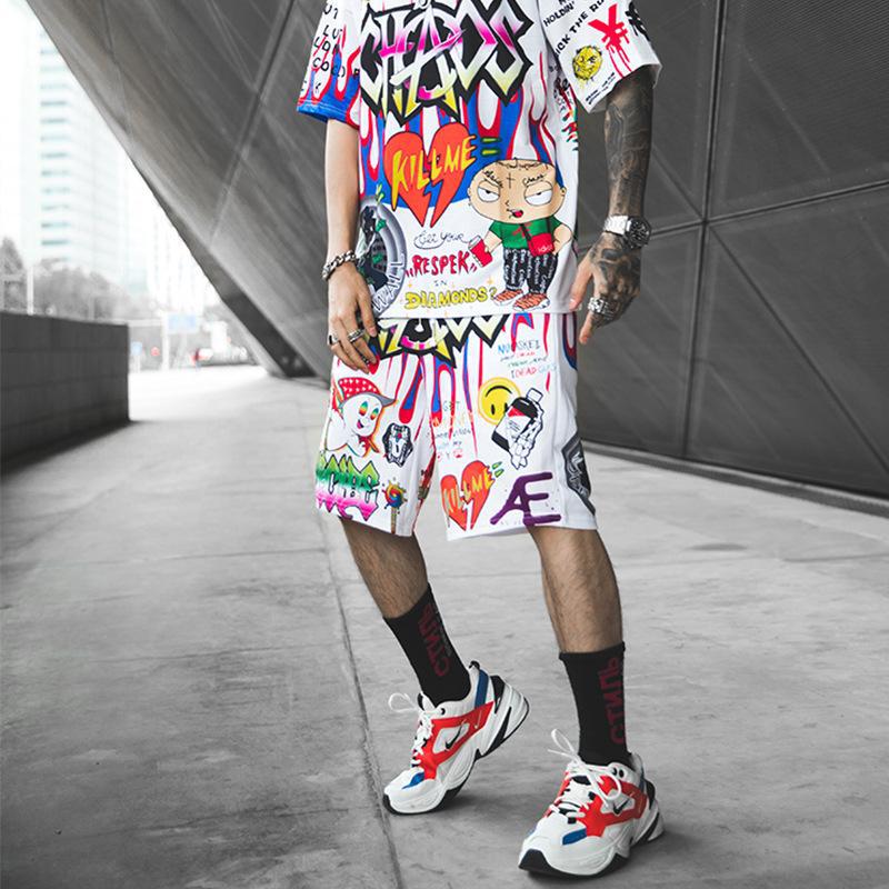 Mens White Shorts Hip Hop Summer Men's Shorts Fashion