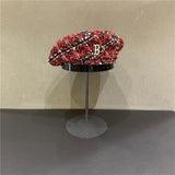 Yankee and Dogers Winter Hat Cap Autumn and Winter Beret Vintage Embroidered Hat