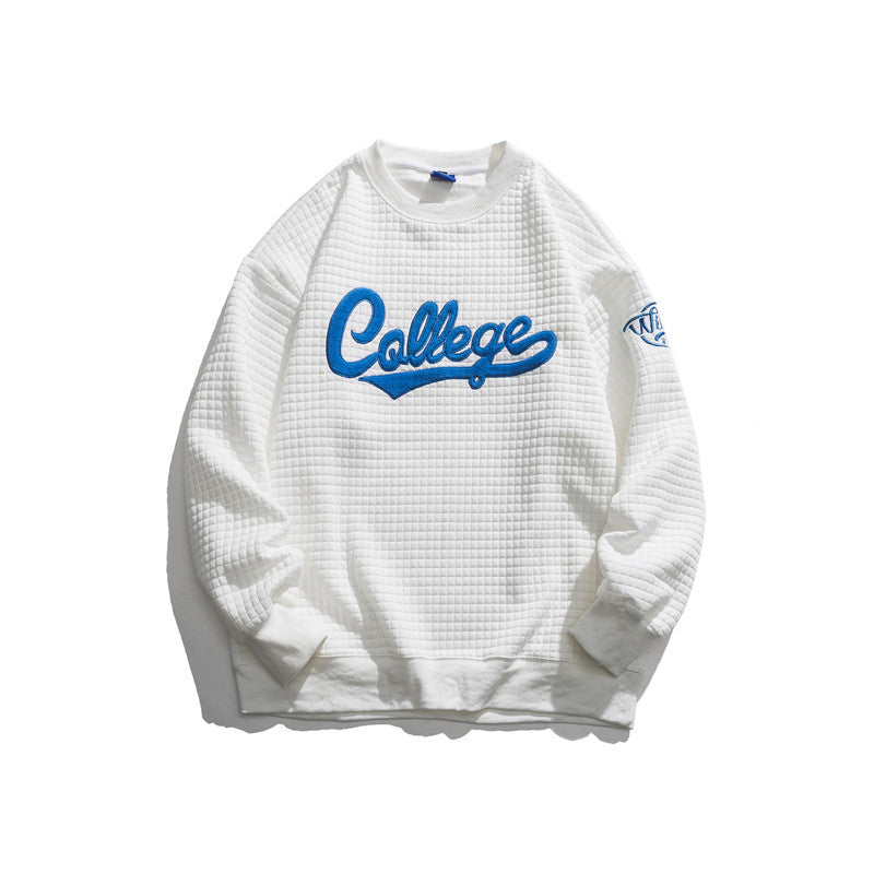 Man Fall Outfis Autumn Letters Printed Crew Neck Sweatshirt Casual Top Men