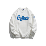 Man Fall Outfis Autumn Letters Printed Crew Neck Sweatshirt Casual Top Men