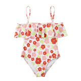 Children Swimsuit Children's Swimsuit Flounced Printed One-Piece Swimsuit
