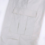 Julia Fox Low Rise Jeans Hot Girl Wide Leg Woven Pants Loose Slimming Drawstring