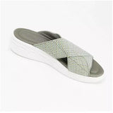 Women Open Toe Sandals Flats Summer Flat Peep Toe Cross Casual Shoes