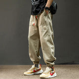 Cuffed Cargo Pants Men's Summer Loose Casual Pants