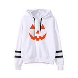 Halloween Costumes Autumn and Winter Pumpkin Print Velvet Padded Hooded Sweatshirt Women
