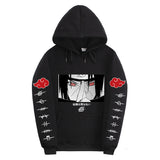Anime Hoddies Sasuke Uchiha Blood Wheel Eye Print Sweater Top