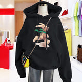 Bearbrick Hoodie Hooded Autumn Sweater Slimming Oversize Ladies