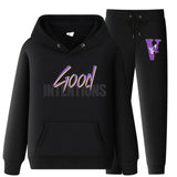 Vlone Hoodie & Pants 2 Piece Set Casual Loose Hoodie Sweatshirt