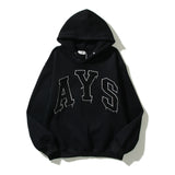 Askyurself Hoodie Vintage Embroidered Letter Hooded Sweater for Men and Women