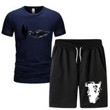 Vlone T Shirts & Shorts 2 Piece Set Men'S Summer Sports Fitness Casual Shorts Suit