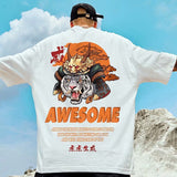 Men T-Shirts Loose Printed Half Sleeve